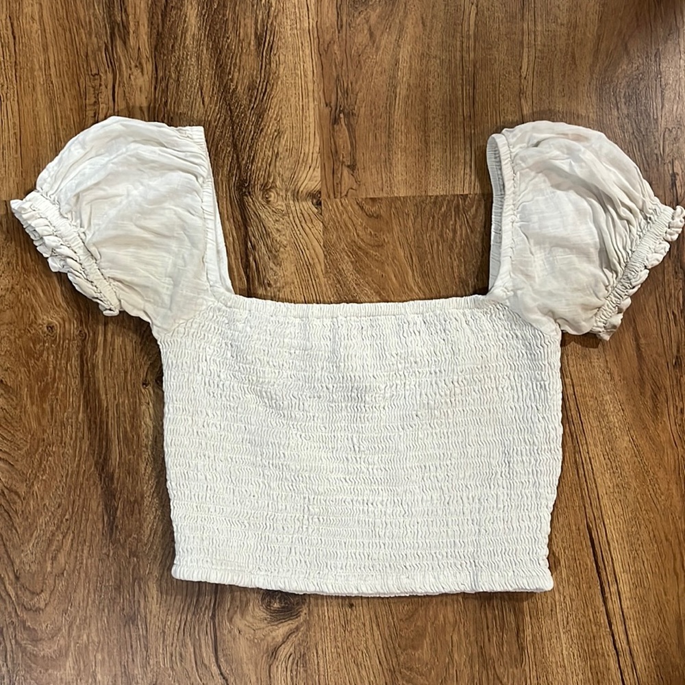 Billabong Honeysuckle White Cropped Shirt